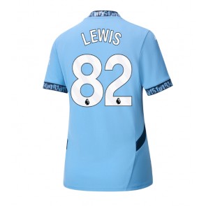 Manchester City Rico Lewis #82 Hjemmebanetrøje Dame 2024-25 Kort ærmer